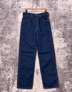 The Great Miner Jeans 27 Womens High Rise Relaxed Straight Dark Wash Denim